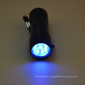 380~385nm 9 LED UV Flashlight LED Aluminum Mini Ultra Violet LED Flashlight 3xAAA